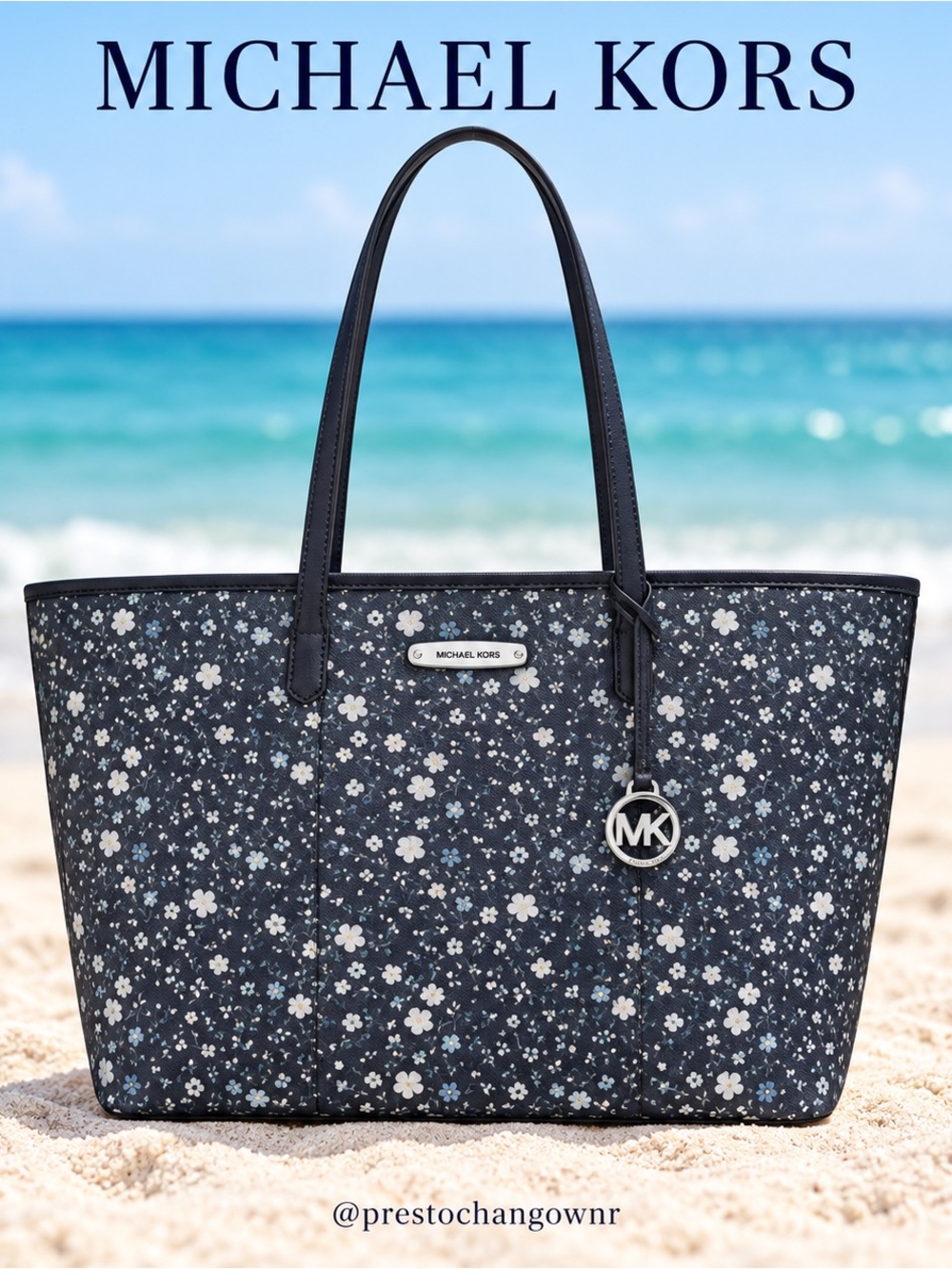 Michael Kors Jet Set Ditsy Floral Large Tote Bag